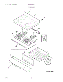 04 - Top / Drawer parts for Electrolux Range FFEF3024RSA from AppliancePartsPros.com