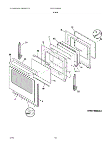 05 - Door parts for Electrolux Range FFEF3024RSA from AppliancePartsPros.com