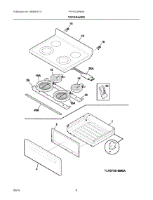 04 - Top / Drawer parts for Electrolux Range FFEF3024RWA from AppliancePartsPros.com
