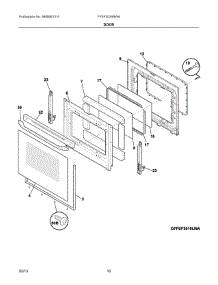 05 - Door parts for Electrolux Range FFEF3024RWA from AppliancePartsPros.com
