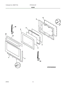 05 - Door parts for Electrolux Range FFEF3043LSP from AppliancePartsPros.com