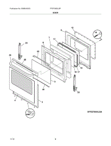 09 - Door parts for Frigidaire Range FFEF3050LSP from AppliancePartsPros.com