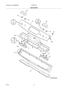 03 - Backguard parts for Frigidaire Range FFES3015PBA from AppliancePartsPros.com