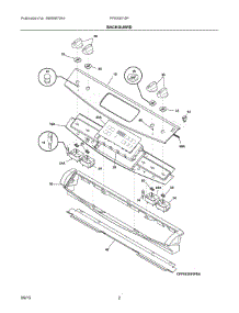 02 - Backguard parts for Electrolux Range FFES3015PBD from AppliancePartsPros.com