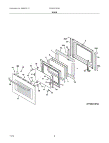 05 - Door parts for Electrolux Range FFES3015PSE from AppliancePartsPros.com