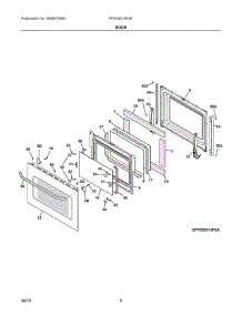 05 - Door parts for Electrolux Range FFES3015PSF from AppliancePartsPros.com