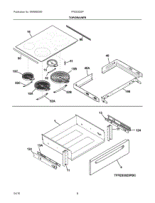 04 - Top / Drawer parts for Electrolux Range FFES3025PBC from AppliancePartsPros.com