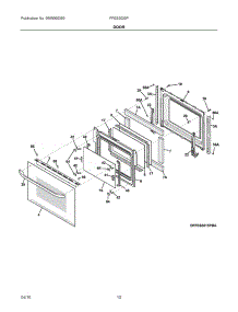 05 - Door parts for Electrolux Range FFES3025PBC from AppliancePartsPros.com