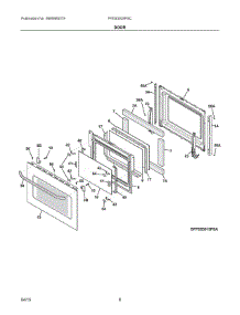 05 - Door parts for Electrolux Range FFES3025PSC from AppliancePartsPros.com