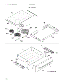 04 - Top / Drawer parts for Electrolux Range FFES3025PSD from AppliancePartsPros.com