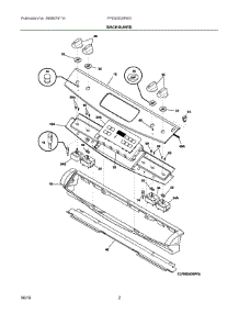 02 - Backguard parts for Electrolux Range FFES3025PSG from AppliancePartsPros.com