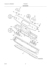 03 - Backguard parts for Frigidaire Range FFES3025PWA from AppliancePartsPros.com