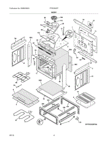 05 - Body parts for Frigidaire Range FFES3025PWA from AppliancePartsPros.com