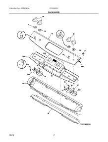 02 - Backguard parts for Electrolux Range FFES3025PWG from AppliancePartsPros.com