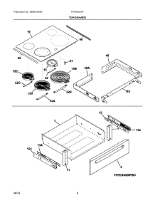 04 - Top / Drawer parts for Electrolux Range FFES3025PWG from AppliancePartsPros.com