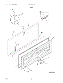 02 - Door parts for Electrolux Freezer FFFC16M5QWC from AppliancePartsPros.com