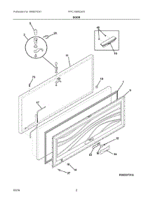 02 - Door parts for Electrolux Freezer FFFC16M5QWD from AppliancePartsPros.com