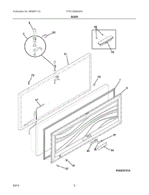 02 - Door parts for Electrolux Freezer FFFC22M6QWA from AppliancePartsPros.com