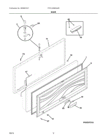 02 - Door parts for Electrolux Freezer FFFC22M6QWB from AppliancePartsPros.com