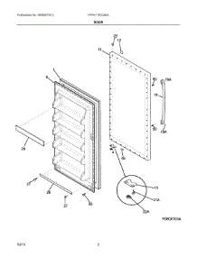 02 - Door parts for Electrolux Freezer FFFH17F2QWA from AppliancePartsPros.com