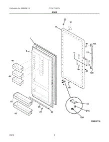 02 - Door parts for Electrolux Freezer FFFH17F4QTA from AppliancePartsPros.com
