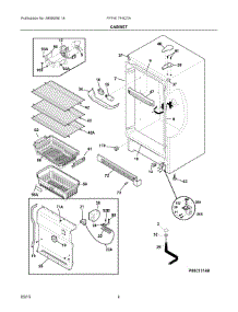 03 - Cabinet parts for Electrolux Freezer FFFH17F4QTA from AppliancePartsPros.com