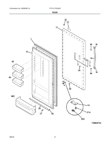 02 - Door parts for Electrolux Freezer FFFH17F4QW0 from AppliancePartsPros.com