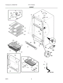 03 - Cabinet parts for Electrolux Freezer FFFH17F6QWA from AppliancePartsPros.com