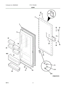 02 - Door parts for Electrolux Freezer FFFH17F6QWB from AppliancePartsPros.com