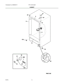 03 - Cabinet parts for Electrolux Freezer FFFU13M1QWB from AppliancePartsPros.com