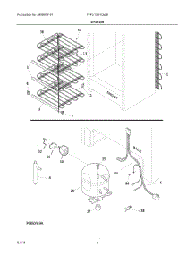 04 - System parts for Electrolux Freezer FFFU13M1QWB from AppliancePartsPros.com