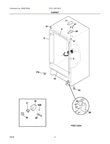 03 - Cabinet parts for Electrolux Freezer FFFU13M1QWC from AppliancePartsPros.com