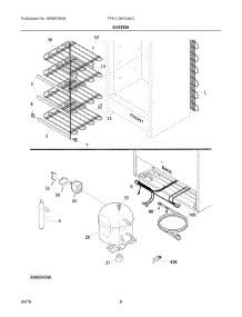 04 - System parts for Electrolux Freezer FFFU13M1QWC from AppliancePartsPros.com