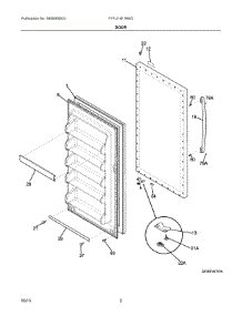 02 - Door parts for Electrolux Freezer FFFU14F1RW2 from AppliancePartsPros.com