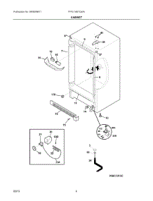 03 - Cabinet parts for Electrolux Freezer FFFU14M1QWA from AppliancePartsPros.com
