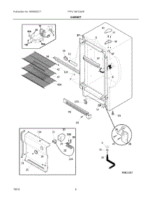 03 - Cabinet parts for Electrolux Freezer FFFU14M1QWB from AppliancePartsPros.com
