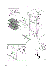 03 - Cabinet parts for Electrolux Freezer FFFU14M1QWC from AppliancePartsPros.com