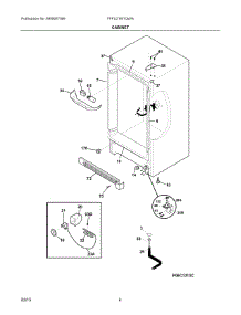 03 - Cabinet parts for Electrolux Freezer FFFU21M1QWA from AppliancePartsPros.com