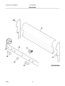 02 - Backguard parts for Electrolux Range FFGF3005MQF from AppliancePartsPros.com
