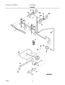 03 - Burner parts for Electrolux Range FFGF3005MQF from AppliancePartsPros.com