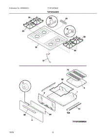 05 - Top / Drawer parts for Electrolux Range FFGF3005MQF from AppliancePartsPros.com