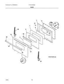 06 - Door parts for Electrolux Range FFGF3005MQF from AppliancePartsPros.com