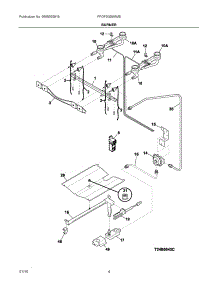 03 - Burner parts for Electrolux Range FFGF3005MWB from AppliancePartsPros.com