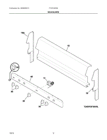 02 - Backguard parts for Electrolux Range FFGF3005MWD from AppliancePartsPros.com