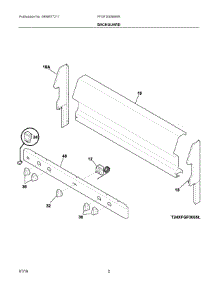 02 - Backguard parts for Electrolux Range FFGF3005MWE from AppliancePartsPros.com