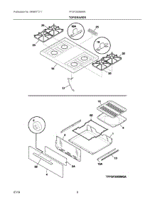 05 - Top / Drawer parts for Electrolux Range FFGF3005MWE from AppliancePartsPros.com