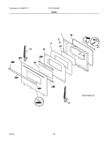06 - Door parts for Electrolux Range FFGF3005MWE from AppliancePartsPros.com