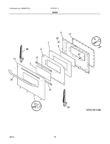 06 - Door parts for Electrolux Range FFGF3011LBF from AppliancePartsPros.com
