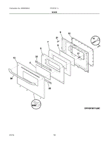 06 - Door parts for Electrolux Range FFGF3011LWD from AppliancePartsPros.com