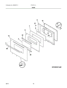 06 - Door parts for Electrolux Range FFGF3011LWE from AppliancePartsPros.com